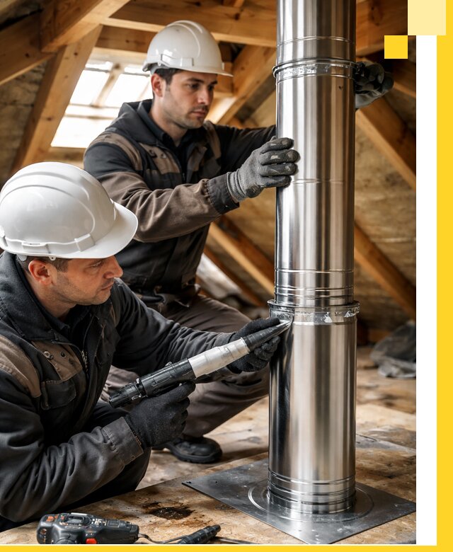 Монтаж дымоходов для каминов в Рославле с гарантией качества