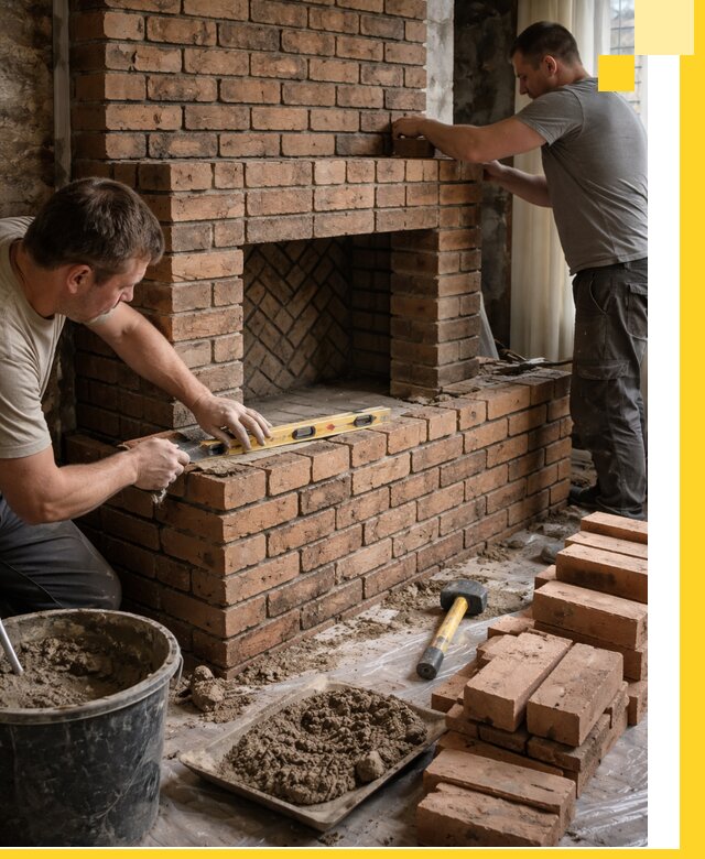 Изготовление и установка кирпичных каминов в Рославле