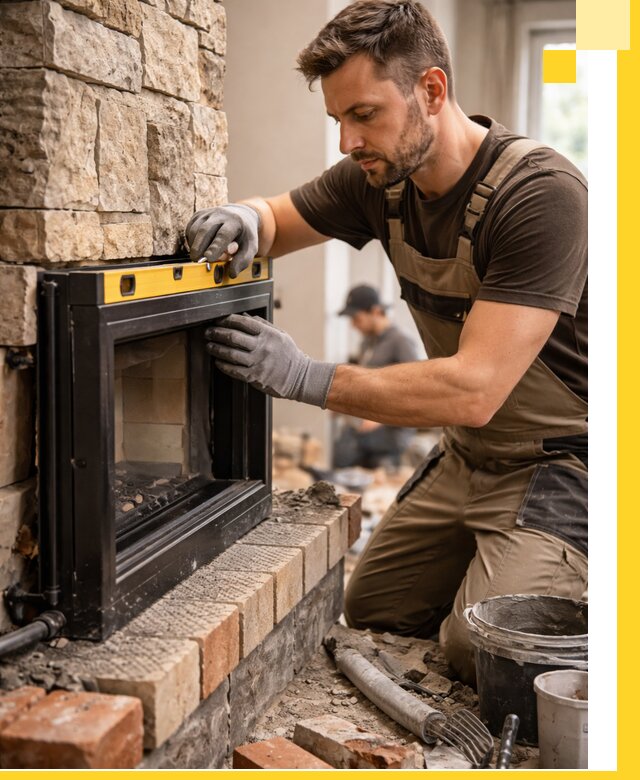 Дровяные камины под ключ в Рославле: монтаж, обустройство