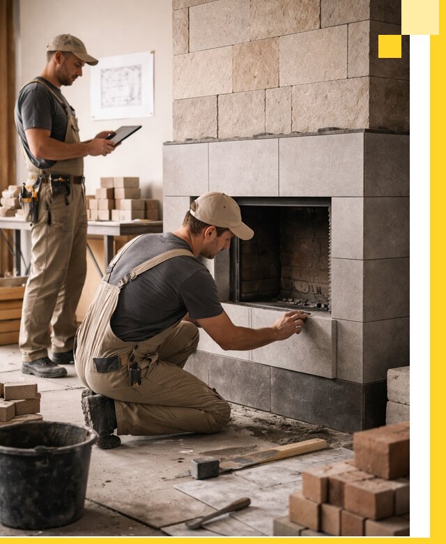 Индивидуальные проекты каминов и каминных систем в Рославле