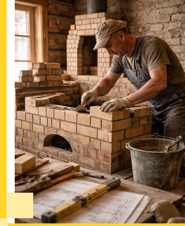 Кладка печей из кирпича в Рославле цены от 30828 р. - ЭриданРлв