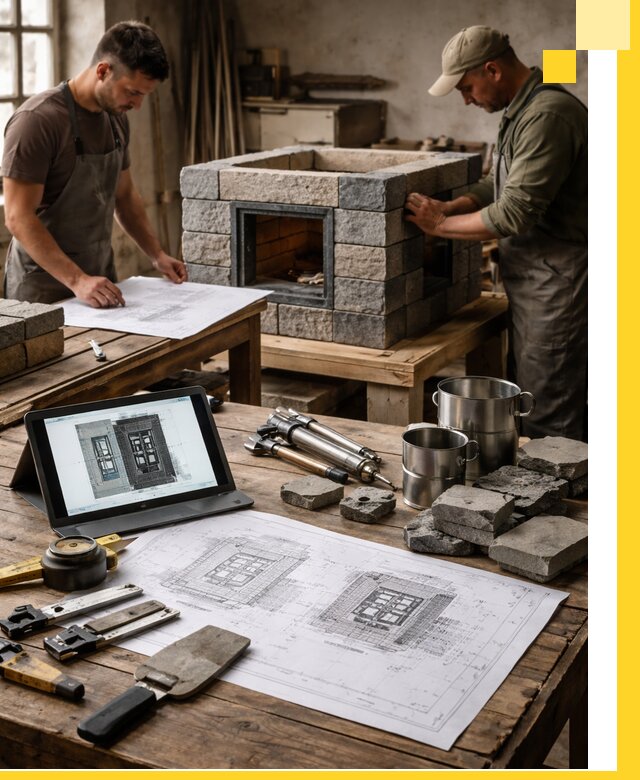 Разработка проектов печей с согласованием и монтажом в Рославле