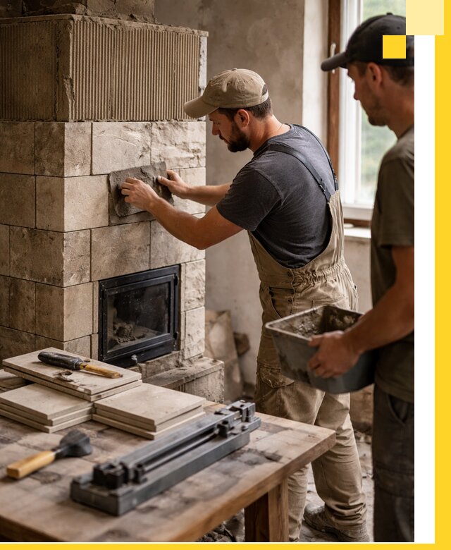 Профессиональная облицовка печей в Рославле: керамика и камень