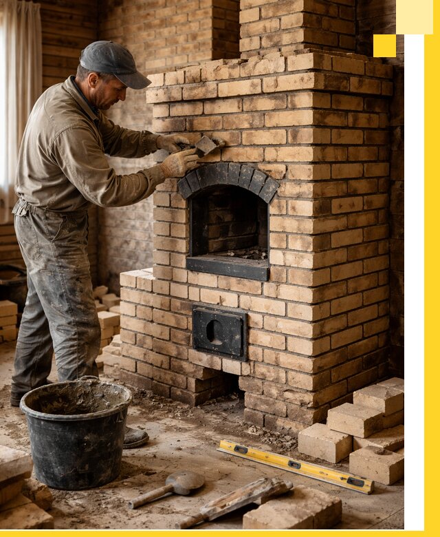 Кирпичные печи под ключ в Рославле: проектирование и кладка