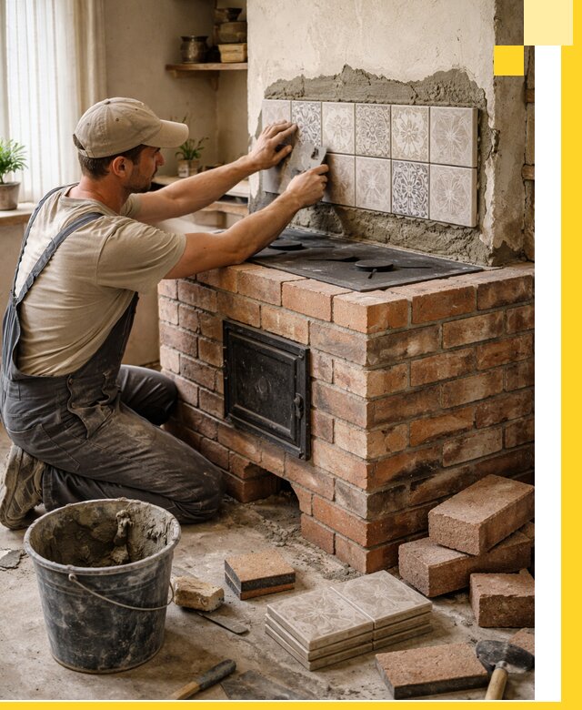 Печи с плитой на заказ монтаж гарантия и сервис в Рославле