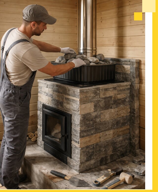 Печи для парной в Рославле, производство, монтаж и обслуживание