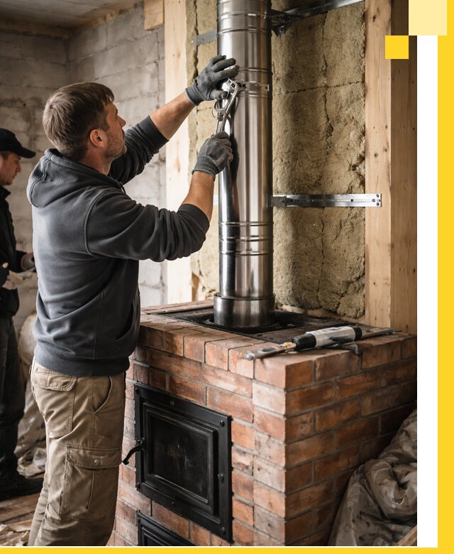 Изготовление и монтаж печей и дымоходов под ключ в Рославле