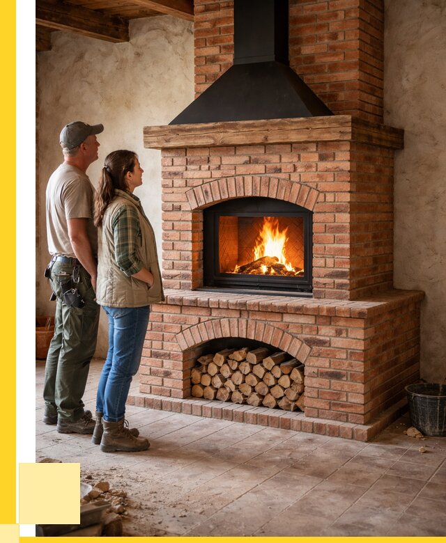 Печи камины из кирпича в Рославле от 123312 р. | ЭриданРлв