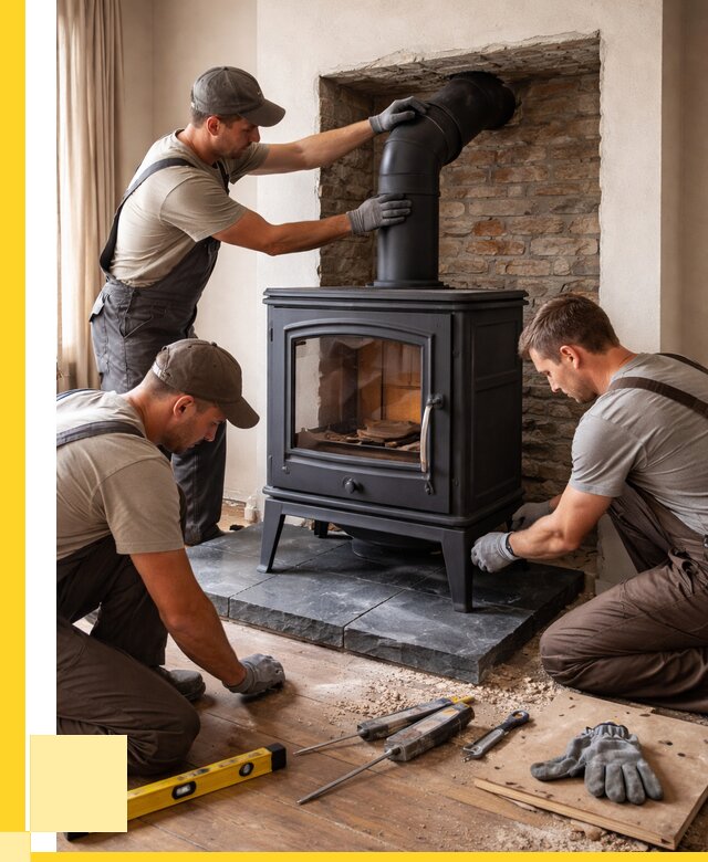 Монтаж печи камина в частном доме в Рославле от 25690 р. | ЭриданРлв