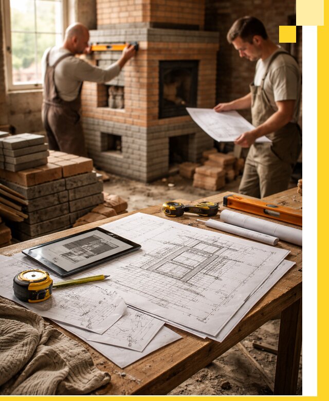 Проекты печей и каминов с индивидуальным дизайном в Рославле