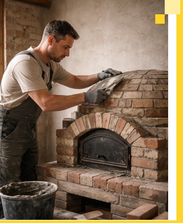 Изготовление и монтаж помпейских печей на заказ в Рославле