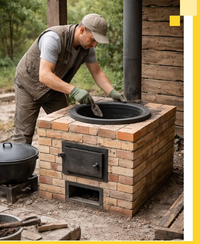 Изготовление и установка печей для казана в Рославле под ключ