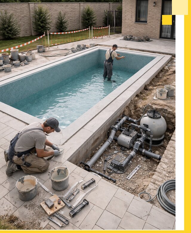 Строительство бассейнов под ключ в Рославле: проекты и монтаж