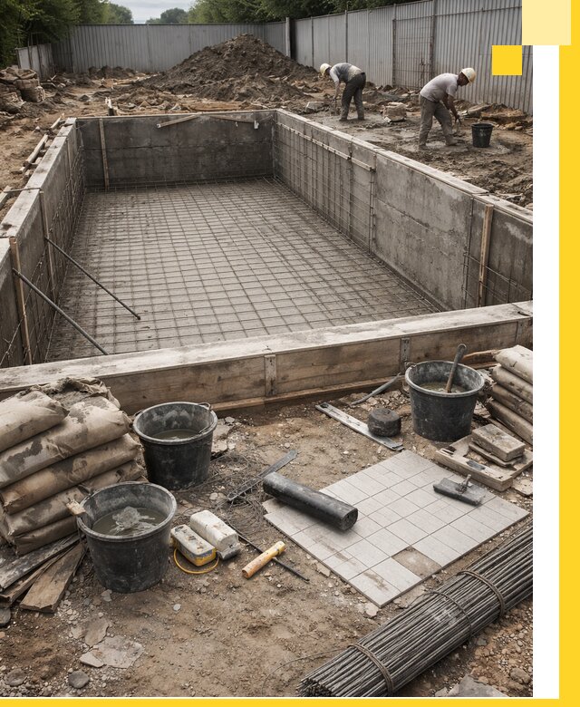 Строительство бассейнов под ключ в Рославле, дизайн и монтаж