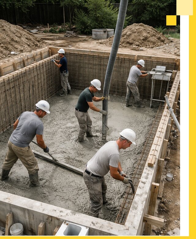 Строительство бетонных бассейнов под ключ в Рославле