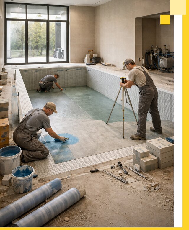 Проект и строительство закрытых бассейнов в Рославле под ключ