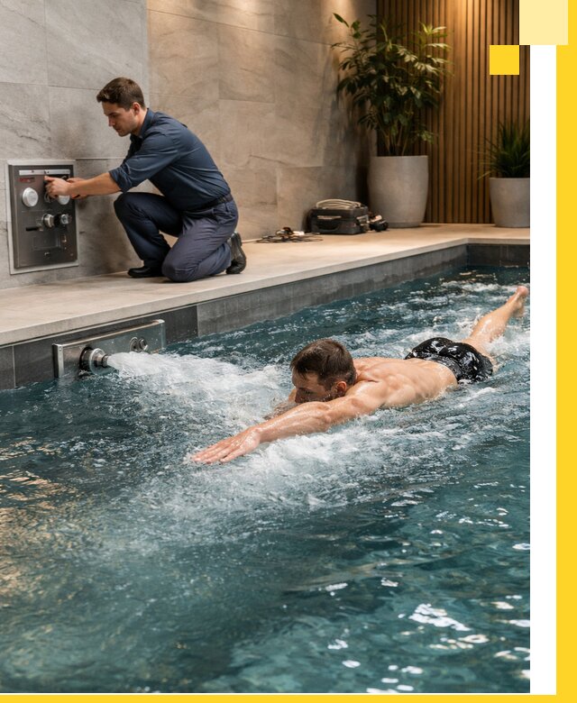 Проектирование и монтаж бассейнов с противотоком в Рославле