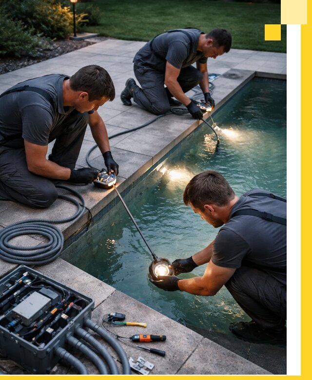 Профессиональное освещение бассейнов в Рославле: дизайн и монтаж