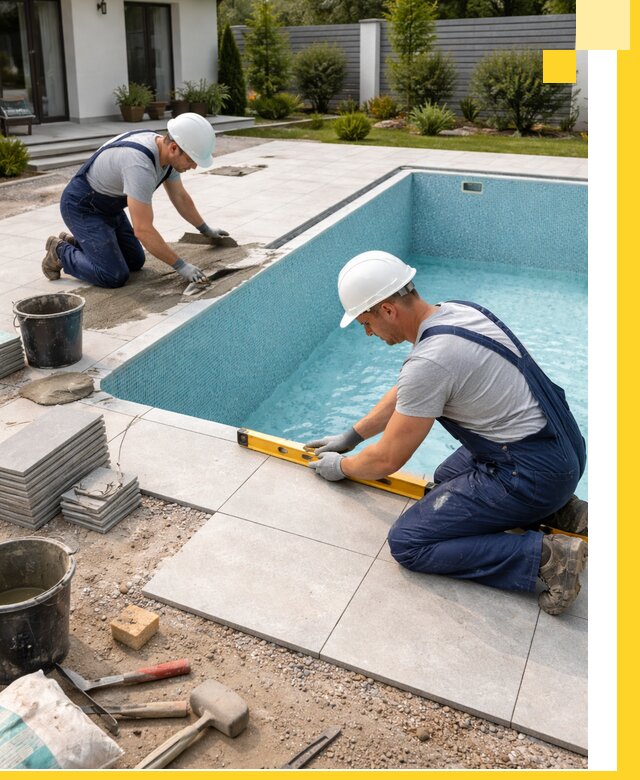 Строительство и монтаж плавательных бассейнов под ключ в Рославле