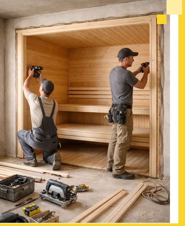 Монтаж саун под ключ в Рославле — проектирование и установка