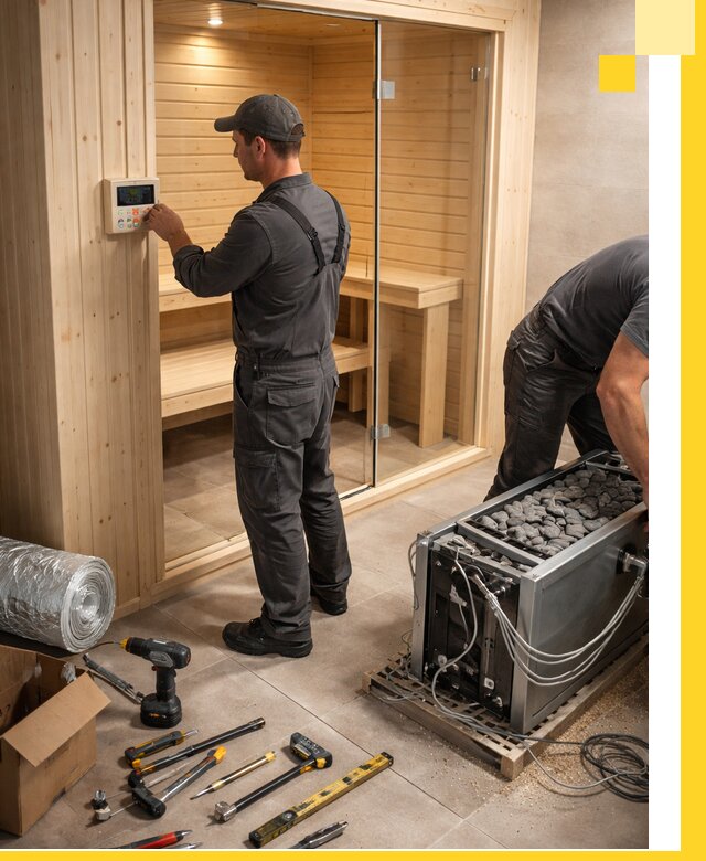 Поставка, установка и монтаж электрических саун в Рославле