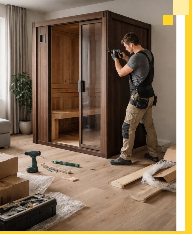 Установка и производство мини саун под ключ в Рославле