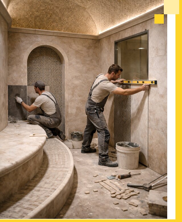 Проектирование и строительство саун с хамамом под ключ в Рославле