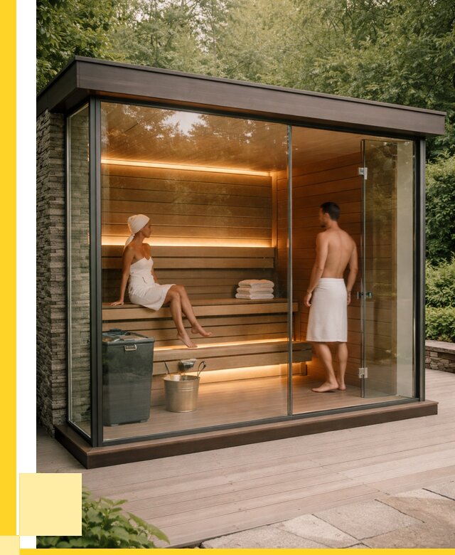 Сауна стеклянная и двери для сауны в Рославле от 256900 р. | ЭриданРлв