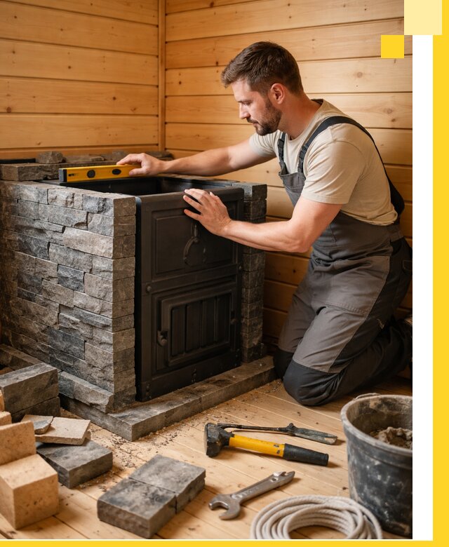 Производство и установка печей для саун под ключ в Рославле