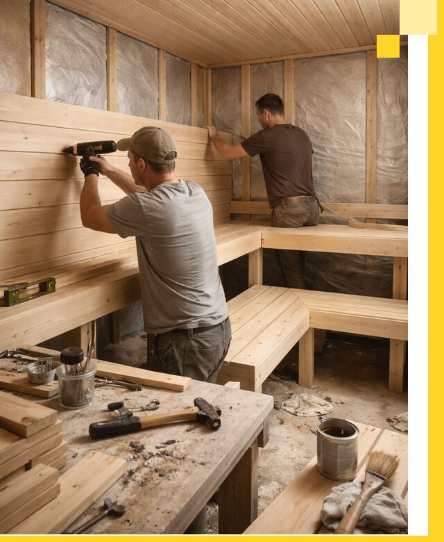 Профессиональная отделка бань и саун под ключ в Рославле