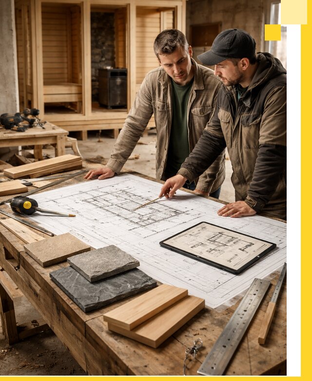 Проекты бань под ключ и планы строительства в Рославле