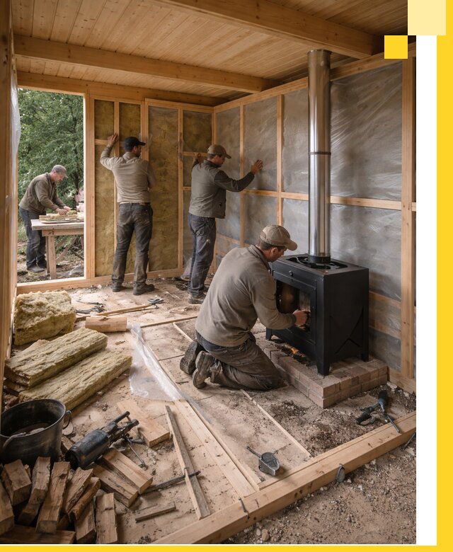 Профессиональный монтаж бань под ключ в Рославле для дома