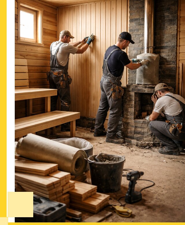 Ремонт бань под ключ в Рославле от 46242 р. | ЭриданРлв