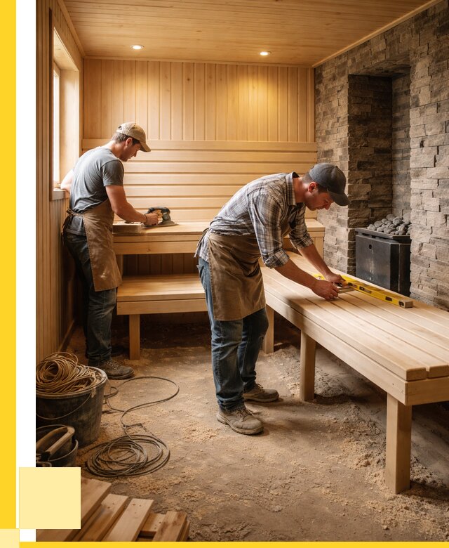 Отделка бани в Рославле: внутренняя отделка от 3083 р. | ЭриданРлв