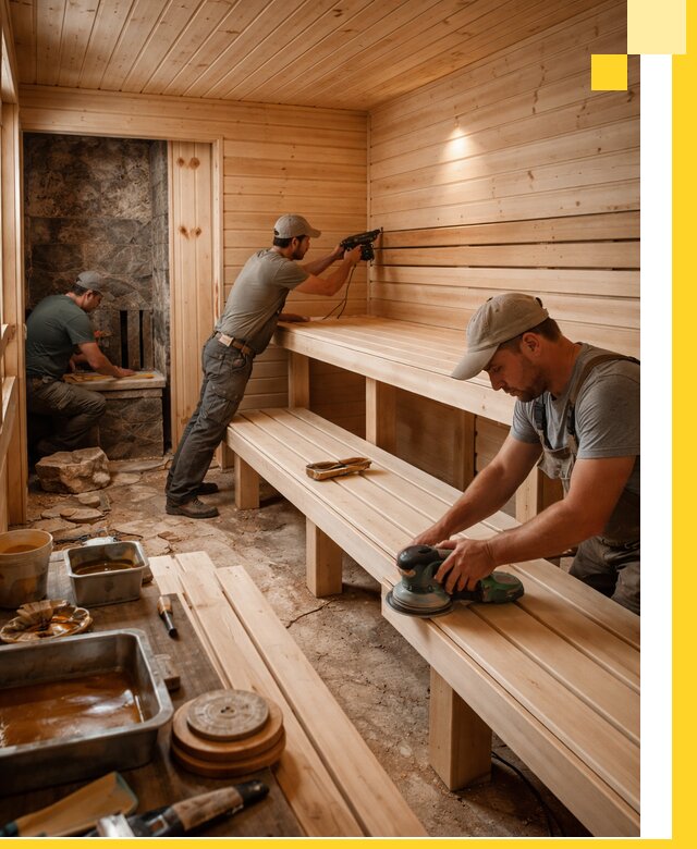 Профессиональная отделка бань в Рославле под ключ, с гарантией