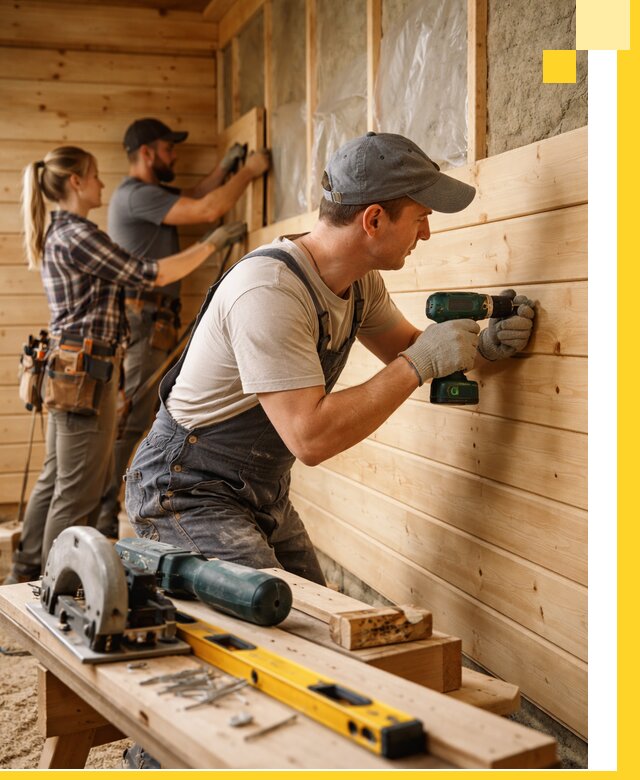 Обшивка бань под ключ в Рославле: отделка стен и потолков