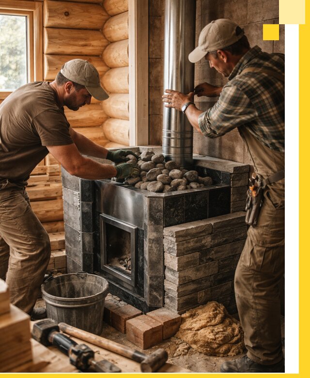 Строительство и отделка русских бань под ключ в Рославле