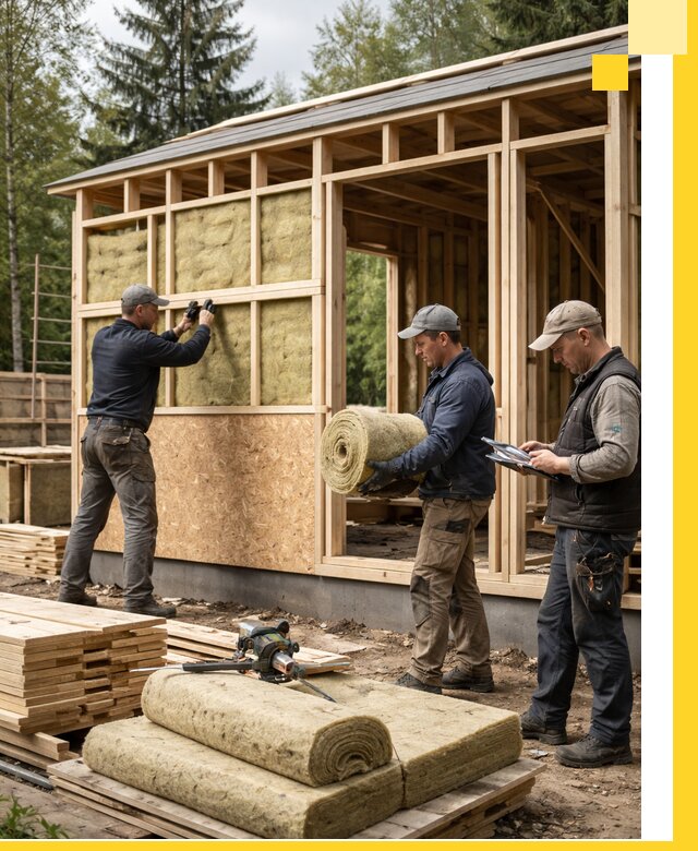 Проектирование и строительство каркасных бань в Рославле под ключ