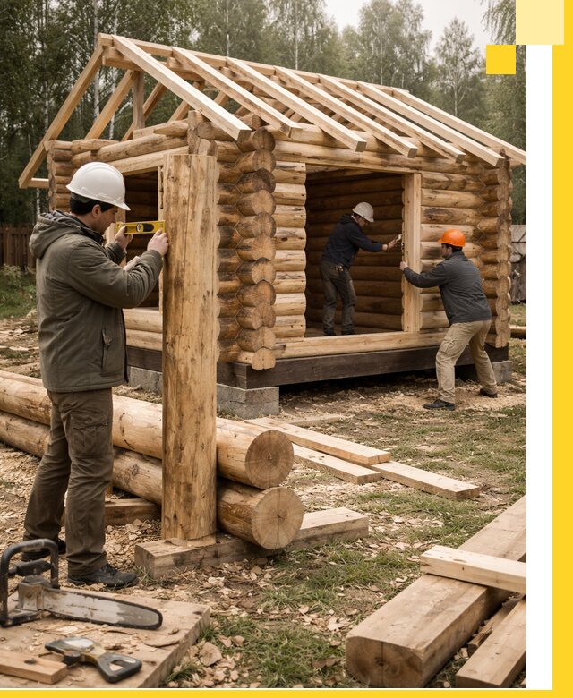 Строительство бань для дачи под ключ в Рославле с доставкой и монтажом