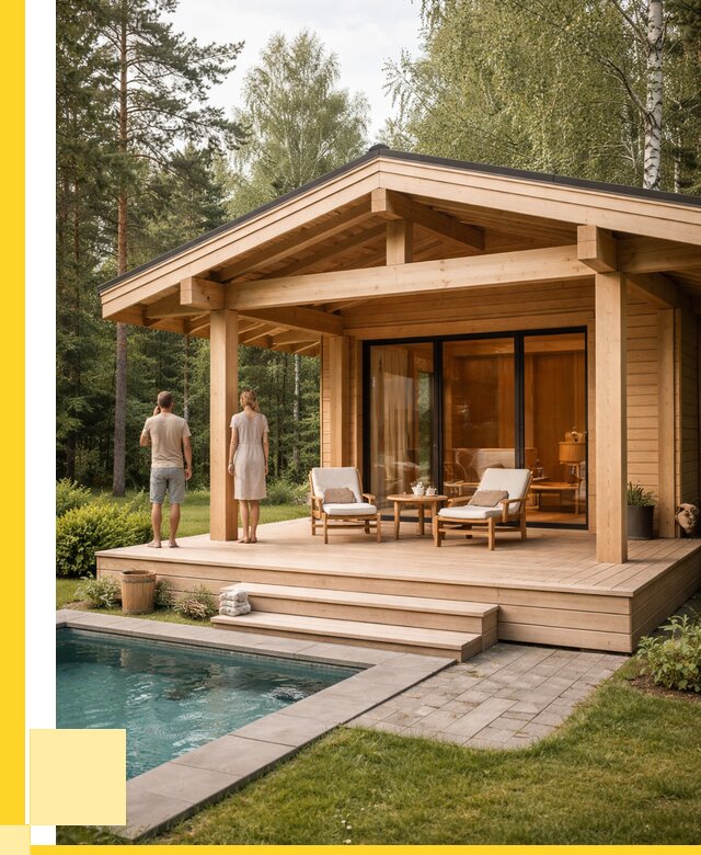 Бани с террасой под ключ в Рославле от 616560 р. | ЭриданРлв