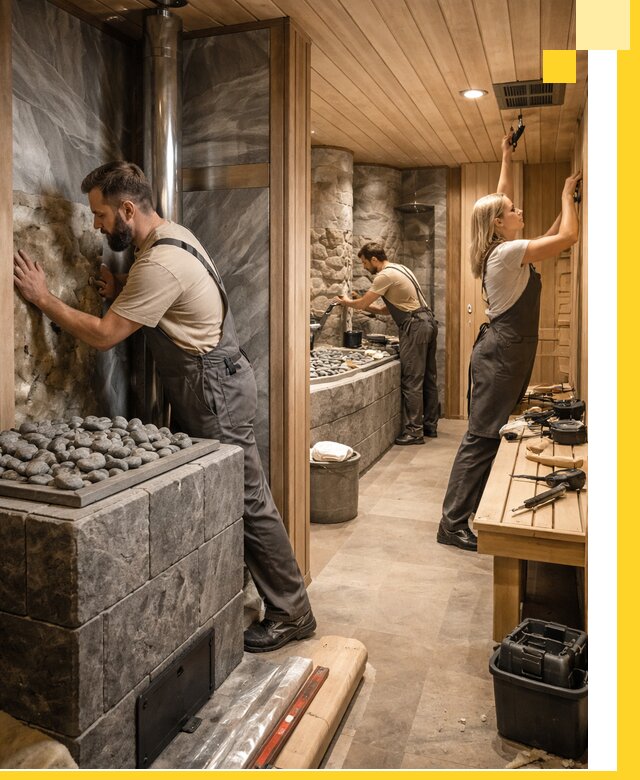 Строительство бань и SPA процедур в Рославле под ключ и отделкой