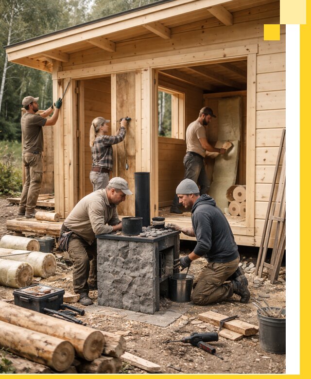 Купить баню под ключ в Рославле строительство монтаж отделка