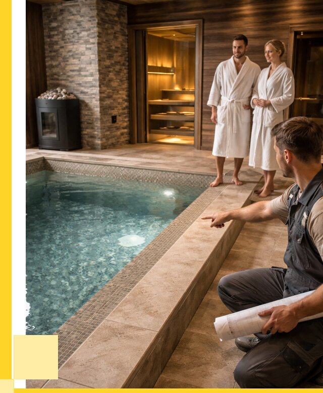 Проект бани с бассейном под ключ в Рославле от 66794 р. | ЭриданРлв