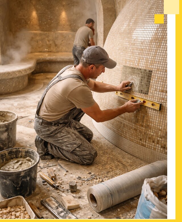 Хамам под ключ в Рославле: проектирование, строительство, отделка