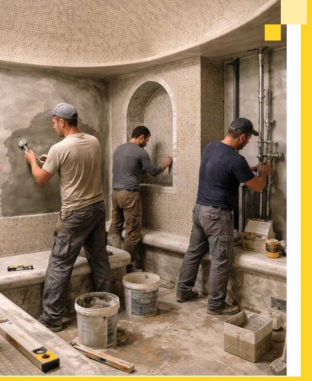 Профессиональный монтаж хамамов под ключ в Рославле с гарантией