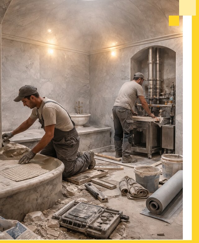 Строительство турецких бань хаммам под ключ в Рославле