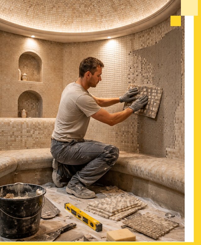 Устройство и монтаж домашнего хамама под ключ в Рославле