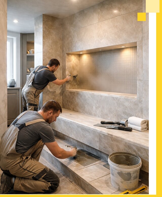 Профессиональное строительство хамама в квартире в Рославле