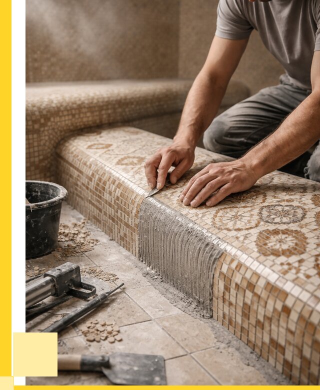 Плитка для хамама под ключ в Рославле от 3597 р. | ЭриданРлв