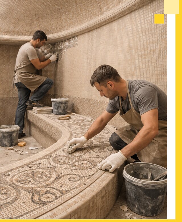 Плитка для хамама в Рославле, укладка, подбор и поставка